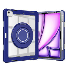 Rotatable Holder/720 Rotating Stand Silicone Protective Case with Pencil Holder for iPad Air 11/Air 6 2024