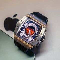 Titanium Barrel-Shaped Men's New Richard Miller RM Series Case and Band Set