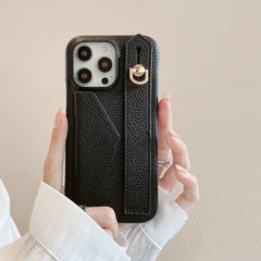 Wallet Card Holder Phone Case with Wrist Strap for iPhone 12 Series