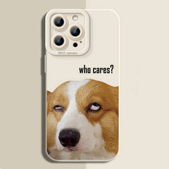 Cute Corgi Puppy Silicone Case for iPhone Series