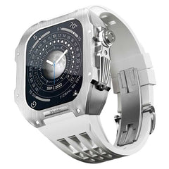 Stainless Steel Case with Fluororubber Band