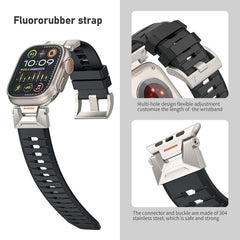 Mechanical Style Fluoroelastomer Watch Band