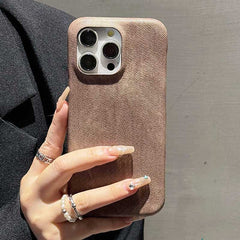 Denim Texture Leather Phone Case for iPhone 16 Series