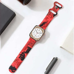 Camouflage Silicone Strap with Butterfly Clasp