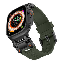 Mechanical Style Metal Connector TPU Watch Band