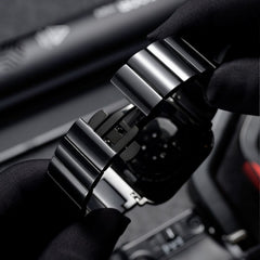 Titanium Metal Watch Band with Butterfly Clasp