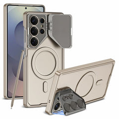 PC Magnetic Case with Camera Cover Stand for Samsung Ultra Series