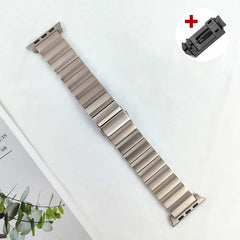 Titanium Large-Link Flat Clasp Strap