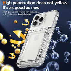 Transparent Card Holder Phone Case for iPhone 15 Series