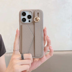 Wallet Card Holder Phone Case with Wrist Strap for iPhone 12 Series