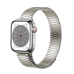 Bamboo Link Stainless Steel Magnetic Strap for Apple Watch, Adjustable and Breathable