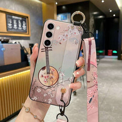 Crossbody Lanyard and Wrist Strap Silicone Phone Case for Samsung Galaxy S21 Series with Detachable Adjustable Strap