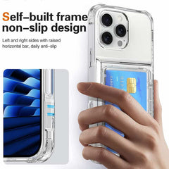 Transparent Card Holder Phone Case for iPhone 15 Series