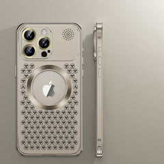 Aromatherapy Spring Loaded Metal Magsafe Aluminum Alloy  Case for iPhone 12 Series--Hollow Design Heat Dissipation