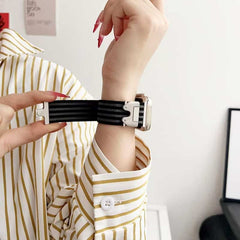 Luxuriöses gestreiftes gewebtes Nylon Fallschirm-Schnallenband
