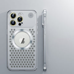 Aromatherapy Spring Loaded Metal Magsafe Aluminum Alloy  Case for iPhone 12 Series--Hollow Design Heat Dissipation