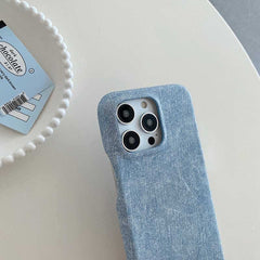 Denim Texture Leather Phone Case for iPhone 12 Series