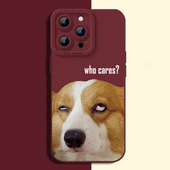 Cute Corgi Puppy Silicone Case for iPhone Series