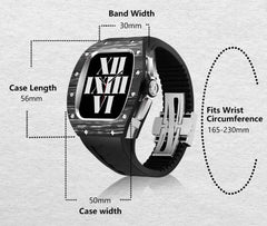 Carbon Fiber Richard Mille Style RM Series Integrated Band and Case Set