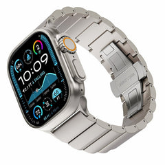 Titanium Metal Watch Band with Butterfly Clasp