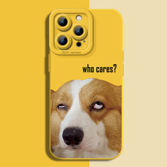 Cute Corgi Puppy Silicone Case for iPhone Series