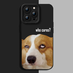 Cute Corgi Puppy Silicone Case for iPhone Series