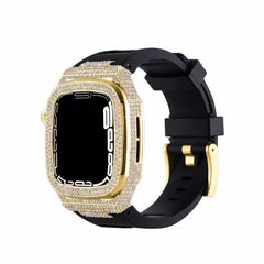 Diamond Encrusted Band  Liquid Silicone Case, Strap