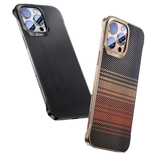 Kevlar Carbon Fiber Magnetic Frameless Phone Case for iPhone 16 Series--Military-Grade Protective Case 
