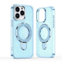 Translucent Glitter (Bling Sparkle) TPU Phone Case with Stand and MagSafe for iPhone 16 Series