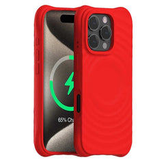 Magnetic Ripple Liquid Silicone Phone Case for iPhone 15 Series