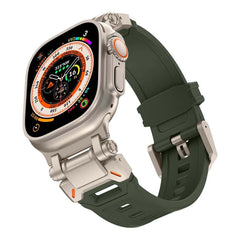 Mechanical Style Metal Connector TPU Watch Band