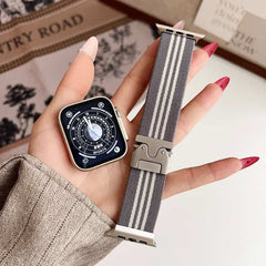 Striped Nylon Parachute Buckle Strap Band