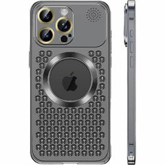 Aromatherapy Spring Loaded Metal Magsafe Aluminum Alloy  Case for iPhone 12 Series--Hollow Design Heat Dissipation