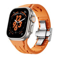  Orange Band+Silver Clasp